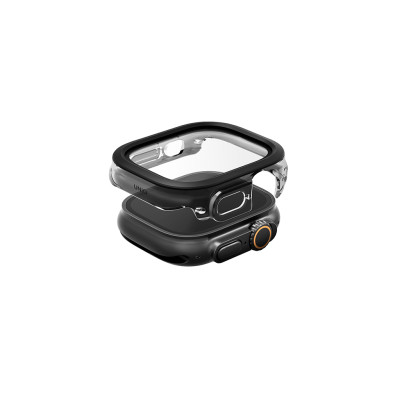 Ốp mặt đồng hồ UNIQ VOUTE WATCH CASE WITH TEMPERED GLASS SCREEN kính cường lực 9H chống trầy xước dành cho Apple Watch (49mm) - Hàng chính hãng