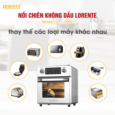 Nồi chiên không dầu cao cấp Lorente LT-1600 - Hàng Chính Hãng