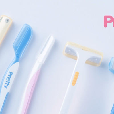 Set 03 chiếc dao cạo 3 lưỡi kép Pretty lưỡi thép mạ 2 lớp Titanium sắc bén & bền bỉ - nội địa Nhật Bản