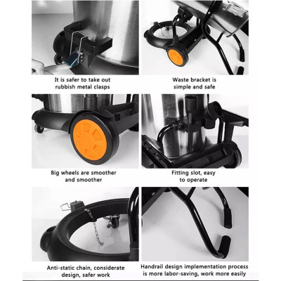 Máy Hút Bụi Công Nghiệp YILI 60 Lít Công Suất 2800W, Có Thể Hút Nước, Bụi Bẩn Và Thổi Bụi – Hàng Chính Hãng