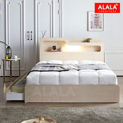 Giường ngủ ALALA1201 + 3 hộc kéo / Miễn phí vận chuyển và lắp đặt/ Đổi trả 30 ngày/ Sản phẩm được bảo hành 5 năm từ thương hiệu ALALA/ Chịu lực 700kg
