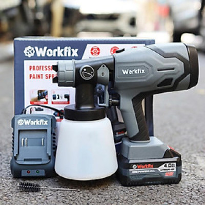 Máy Phun Sơn Workfix WF-SG800ML - 2 Kiểu Phun Linh Hoạt - Pin 10 Cell 21V/4Ah - Bảo Hành 6 Tháng