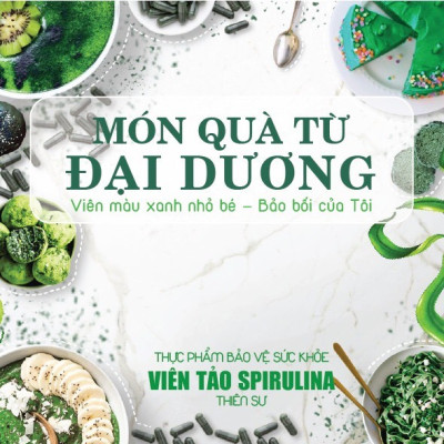 Thực Phẩm Bảo Vệ Sức Khỏe Viên Tảo Spirulina - Thiên Sư. Thực phẩm vàng cho người đau dạ dày,  Chống suy nhược cơ thể Tăng cường miễn dịch. 
