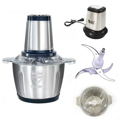 Máy Xay Thịt Đa Năng Cối Inox 2 Lít Dao Thép 4 Lưỡi