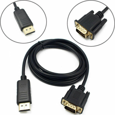 SOAIY Cáp Chuyển Đổi Displayport to VGA Dài 1.8m - Hàng Nhập Khẩu