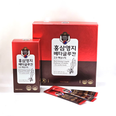 Nhân Sâm Linh Chi Kết Hợp Hoạt Chất Beta Glucan 2.0 Extract Gói Lẻ