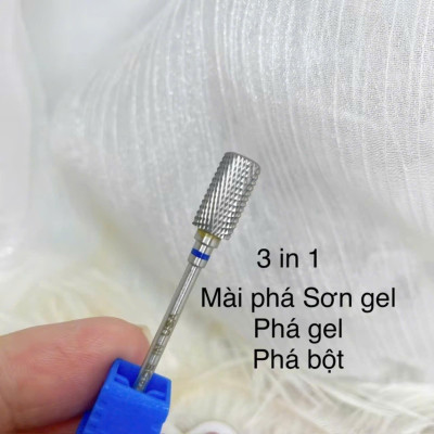 Combo 4 Đầu Mài Titan Đúc Đặc Bo Viền Làm Nail, Mài Mịn Phá Bột Gel Mài Chân Móng Khoé Da Không Nóng