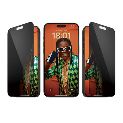 Kính Cường Lực PanzerGlass Chống Nhìn Trộm dành Cho Iphone 15 Pro Max (Full) - Hàng Chính Hãng