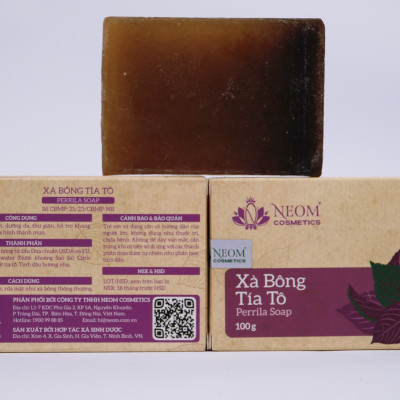 Xà Bông Tía Tô Dưỡng Da Tự Nhiên Cao Cấp - Perilla Soap