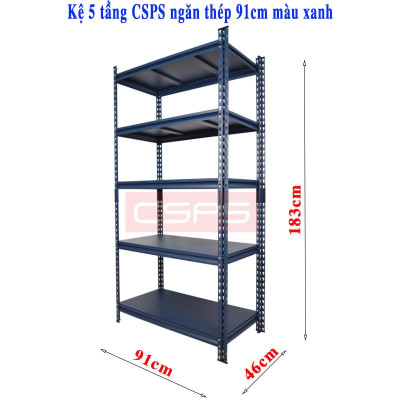 Kệ đa năng CSPS 091cm - 05 vách ngăn màu xanh