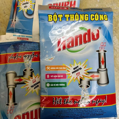 Bột thông tắc vệ sinh cống, làm sạch đường ống, chậu rửa bát, nhà vệ sinh Thông tắc đường ống cống, lavabo, bồn rửa chén, bồn cầu 100g