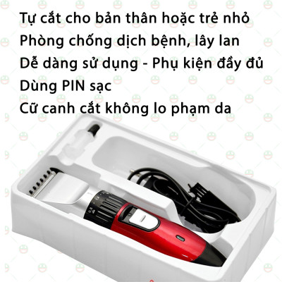 [An Toàn] Tông Đơ Cắt Tóc KhoNCC Hàng Chính Hãng Cho Trẻ Em Hay Người Lớn - Tiết Kiệm, Tránh Lây Nhiễm - KDHS-TDKM730 (Màu Ngẫu Nhiên)