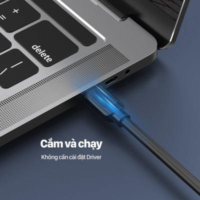 Cáp Type-C to HDMI cho MacBook, Điện Thoại, Laptop chất lượng 4K 2K 1,5m Vention CGUBG - Hàng chính hãng