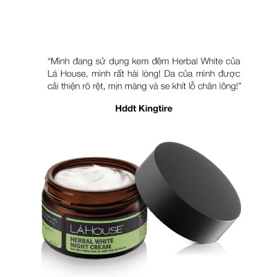 Kem đêm dưỡng trắng da Lá House Herbal White Night Cream 10ml/30ml