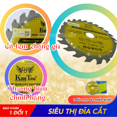 LƯỠI CƯA - LƯỠI CẮT GỖ 180-24 RĂNG KINGTOM VÀNG – CHẤT LƯỢNG VÔ ĐỊCH PHÂN KHÚC GIÁ RẺ!