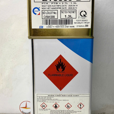 Sơn sàn bê tông epoxy KCC ET5660 Base C màu đỏ 2290 _ 4L/Bộ