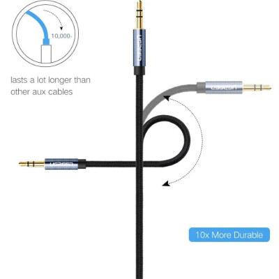 Ugreen UG50362AV112TK 1.5M màu Đen Cáp âm thanh 2 đầu 3.5mm dương - HÀNG CHÍNH HÃNG