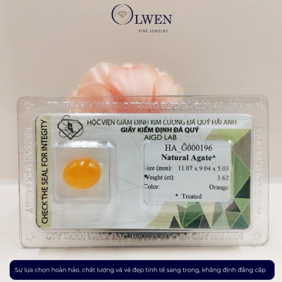 Viên đá Mã não (Agate) thiên nhiên HA_G000196