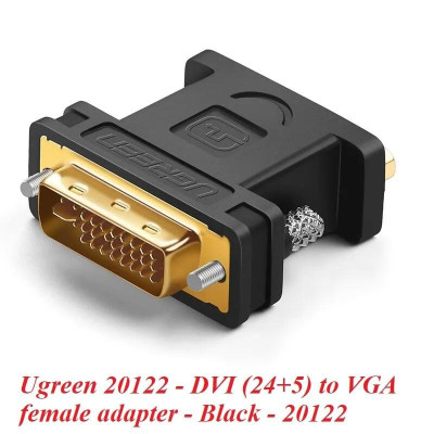 Ugreen UG2012220122TK Màu Đen Đầu chuyển đổi DVI 24 + 5 sang VGA âm - HÀNG CHÍNH HÃNG