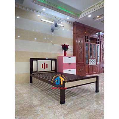 Giường sắt kiểu gỗ cao cấp 120x200 – ĐT04