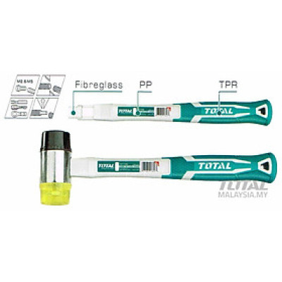 BÚA 2 ĐẦU NHỰA VÀ CAO SU 40MM TOTAL THT77406 - HÀNG CHÍNH HÃNG