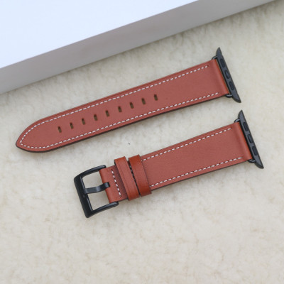 Dây Da Cho Đồng Hồ Thông Minh Apple Watch Da Bò Pullup Khóa Thép 316L Dành Cho Series SE 7| 6 | 5 | 4 | 3 | 2 | 1 - Hàng chính hãng