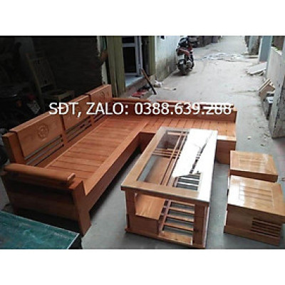 Bộ ghế phòng khách làm bằng gỗ tự nhiên 100%