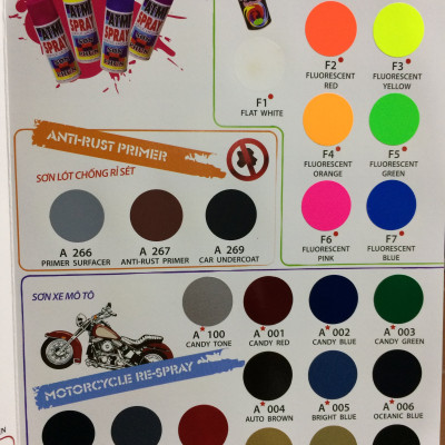 Sơn xịt màu đỏ mận ATM A 222