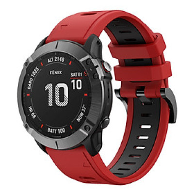 Dây Silicon Hai Màu Sporty cho Garmin Epix Pro 47mm/Fenix 7 Pro/7/6/5/935/945 (22mm) & Garmin Epix Pro 51mm/Fenix 7X Pro/7X/6X/5X (26mm) - Hàng Nhập Khẩu