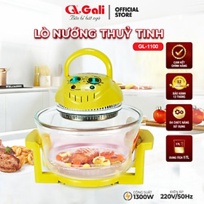 Lò nướng thủy tinh đa năng Gali GL-1110 17 lít 1300w, hàng chính hãng bảo hành 24 tháng, tặng kèm 10 phụ kiện tiện lợi.