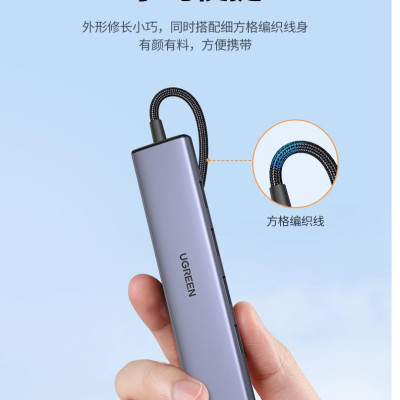 Ugreen UG20955CM478TK 4k 60hz macbook m1 imac pro 2021 Type C sang 4×USB 3.0 + HDMI Bộ chuyển đổi - HÀNG CHÍNH HÃNG