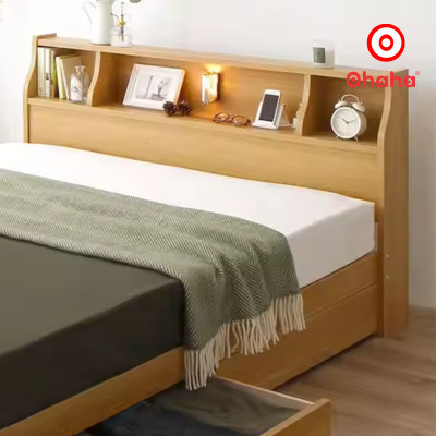 [Kèm ảnh thật - Miễn phí lắp đặt & vận chuyển] Giường ngủ gỗ công nghiệp cao cấp OHAHA chuẩn Nhật - Yellow - GC041 - 01