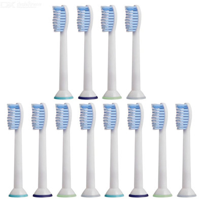 Bộ 4 đầu bàn chải đánh răng điện HX-6054 cho máy Philips Sonicare cho răng nhạy cảm HX3, HX6, HX7, HX8, HX9, R, FlexCare +, FlexCare, HealthyWhite, HydroClean, EasyClean, DiamondClean