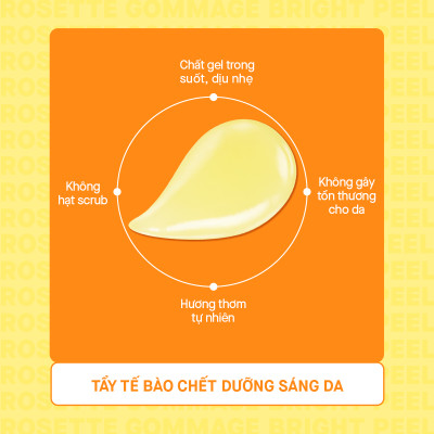 Tẩy Tế Bào Chết Rosette Dưỡng Sáng Da Gommage Bright Peel 180G