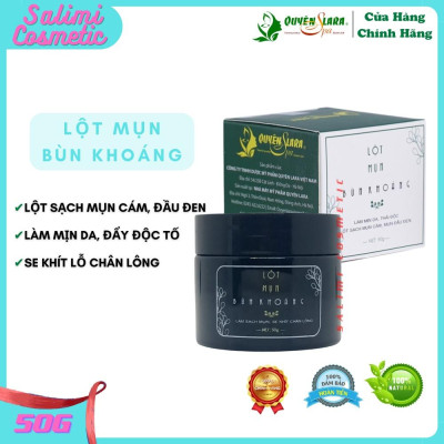 Lột Mụn Bùn Khoáng Quyên Lara 50g, Lột Mụn Cám, Mụn Đầu Đen, Làm Sạch Mụn, Se Khít Lỗ Chân Lông