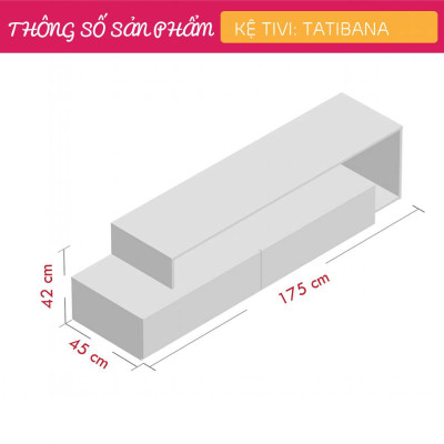 Kệ tivi gia đình phong cách hiện đại SMLIFE Tatibana