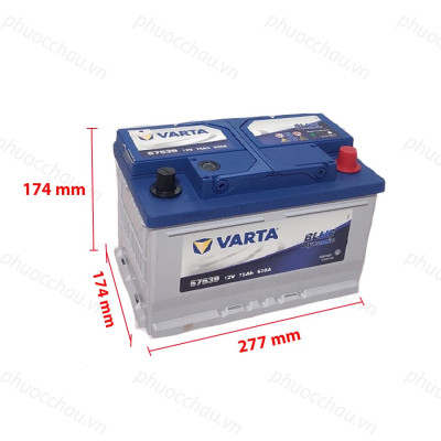 Bình Ắc Quy 12V-75AH, Ắc Quy VARTA DIN 57539