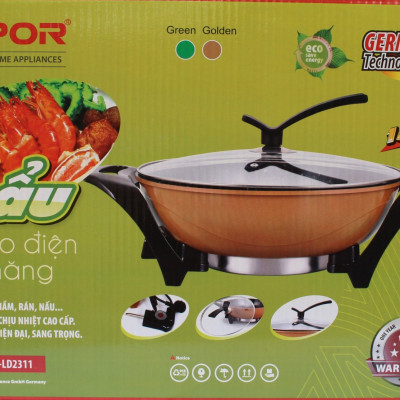 Chảo Lẩu Điện Đa Năng Kipor KP-LD2311 (30 cm) - Màu Ngẫu Nhiên - Chính Hãng
