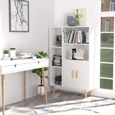 Kệ sách bằng gỗ nhỏ gọn thiết kế hiện đại SMLIFE Balmer