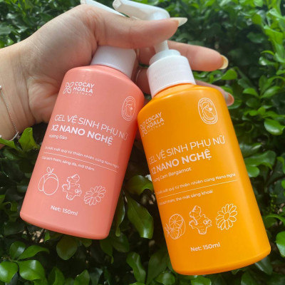 Dung Dịch Vệ Sinh Phụ Nữ Gel x2 Nano Nghệ Cỏ Cây Hoa Lá - Giảm Viêm Ngứa, Khử Mùi, An Toàn Cho Mẹ Bầu - 150ml