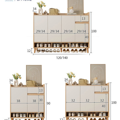 Tủ Giày Gỗ Nhiều Ngăn Đa Năng Màu Trắng Thương Hiệu SIB Decor TG20
