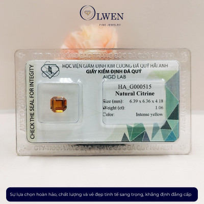 Viên đá thạch anh vàng ( citrine ) thiên nhiên  HA_G000515