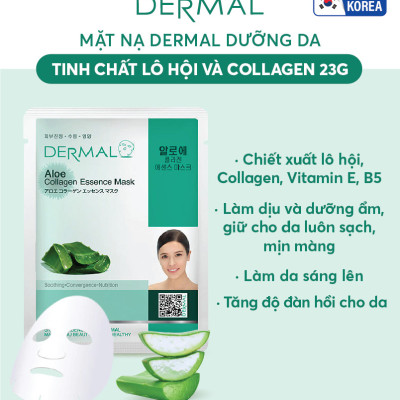 Set 2 Mặt nạ dưỡng da tinh chất lô hội Dermal