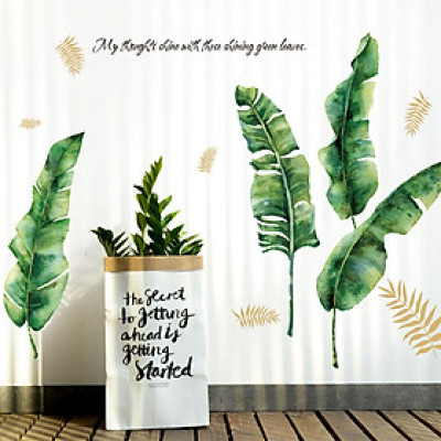 Decal giấy dán tường Lá chuối SK9359