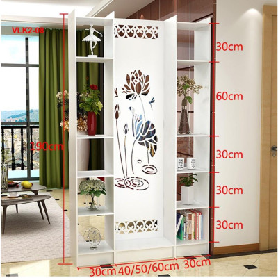 Vách Ngăn Bình Phong Họa Tiết Hiện Đại ( 1 Vách 2 Kệ)  