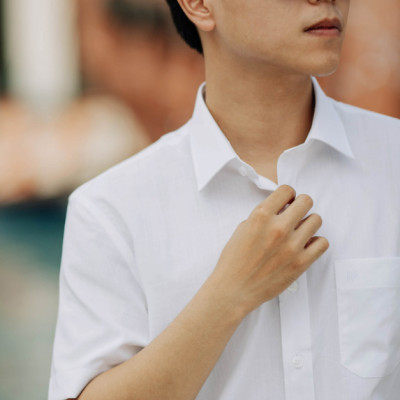 Áo sơ mi nam Khatoco tay ngắn lai bằng