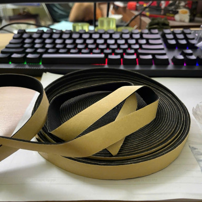 Ron gioăng cao su xốp EPDM có keo tự dính dán cửa sổ gỗ nhôm kính nhà tủ điện ôtô tàu thuyền (Các cỡ)