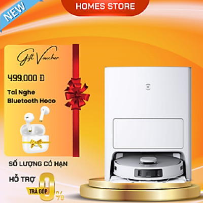 Robot Hút Bụi Lau Nhà Ecovacs T20 Max Lực Hút 7.100 Pa Giặt Nước Nóng, Kết Nối App - Hàng Nội Địa
