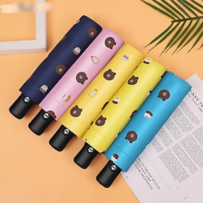 Ô dù   che nắng , đi mưa , họa tiết hình  gấu xinh xắn   dễ thương  ,  gấp gọn  , chống tia UV , có túi đựng tiện lợi ,  dễ dàng mang theo mọi nơi 