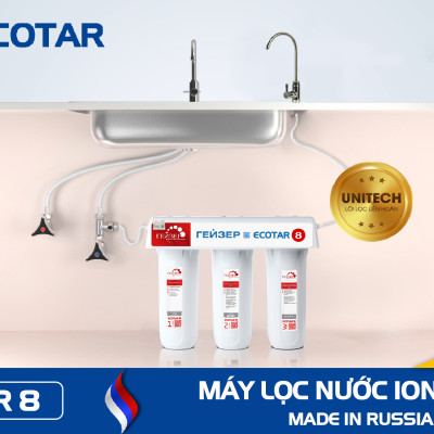Máy lọc nước ion canxi Geyser ECOTAR 8 - Hàng nhập khẩu - Model tích hợp công nghệ lõi lọc liên hoàn Unitech tiên tiến nhất của Geyser LB Nga dành cho gia đình.